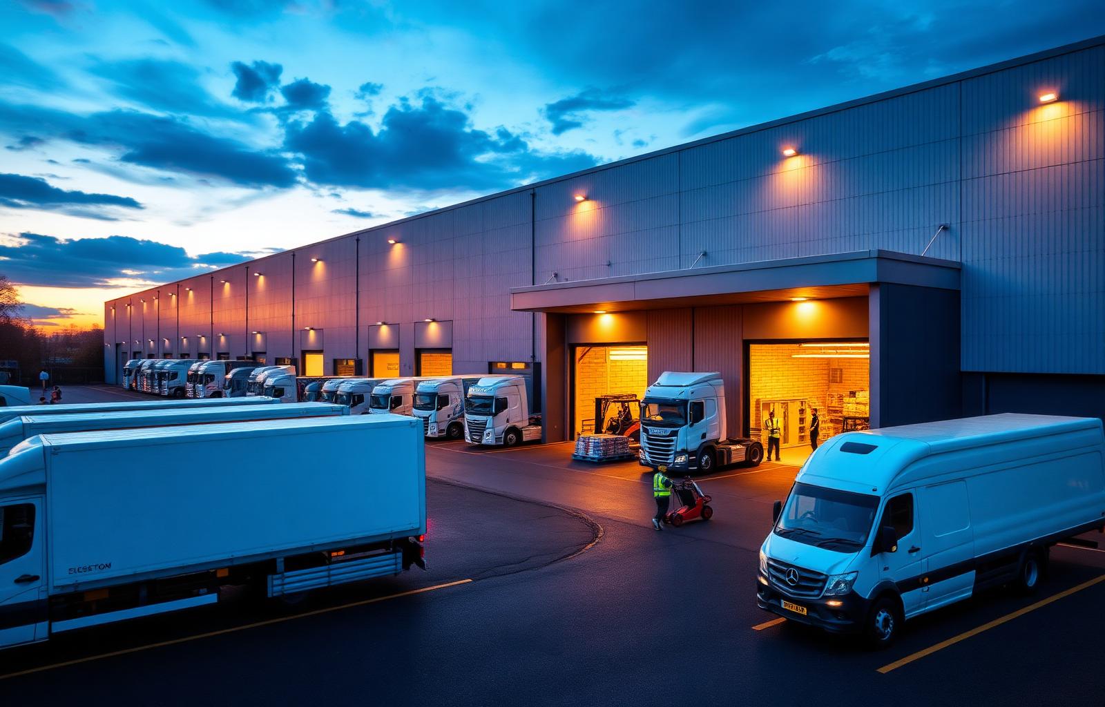 CABO Logistics distribution centre with HGV fleet and delivery vans